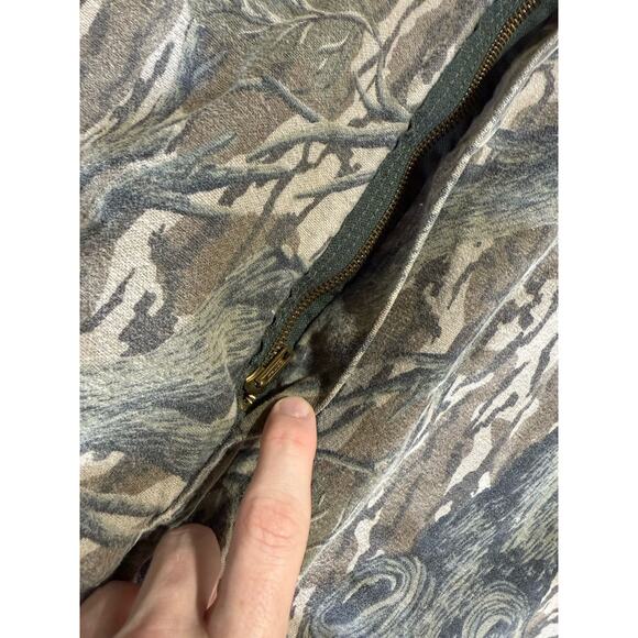 Vintage Mossy Oak Hunting Coveralls Woodland Green Camo Treestand USA XL Rare - Picture 7 of 16